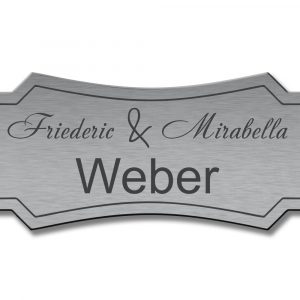 Türschild TEGravur „D-Series 140“ – edles Design mit Wunschgravur