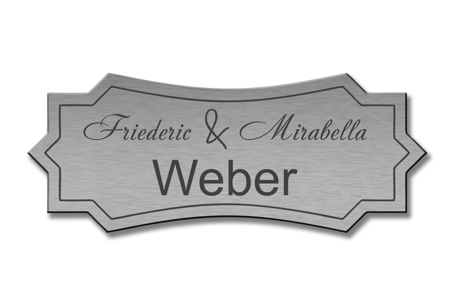 Türschild TEGravur „D-Series 140“ – edles Design mit Wunschgravur