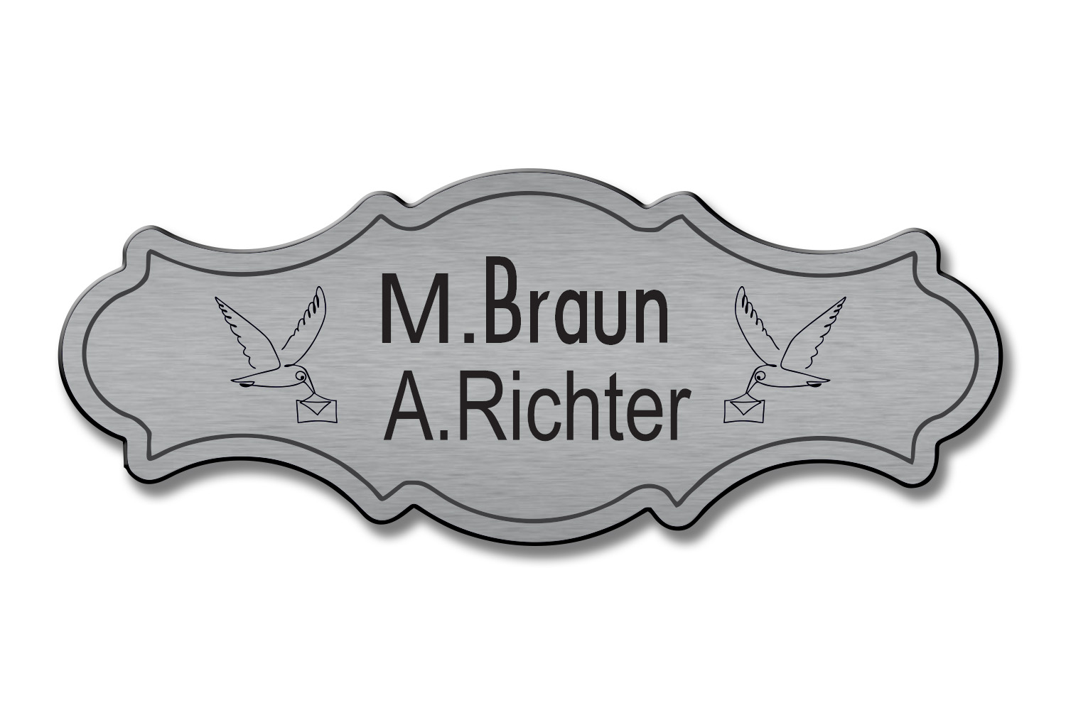 Türschild TEGravur „D-Series 250“ – präzise Gravur, moderne Linien