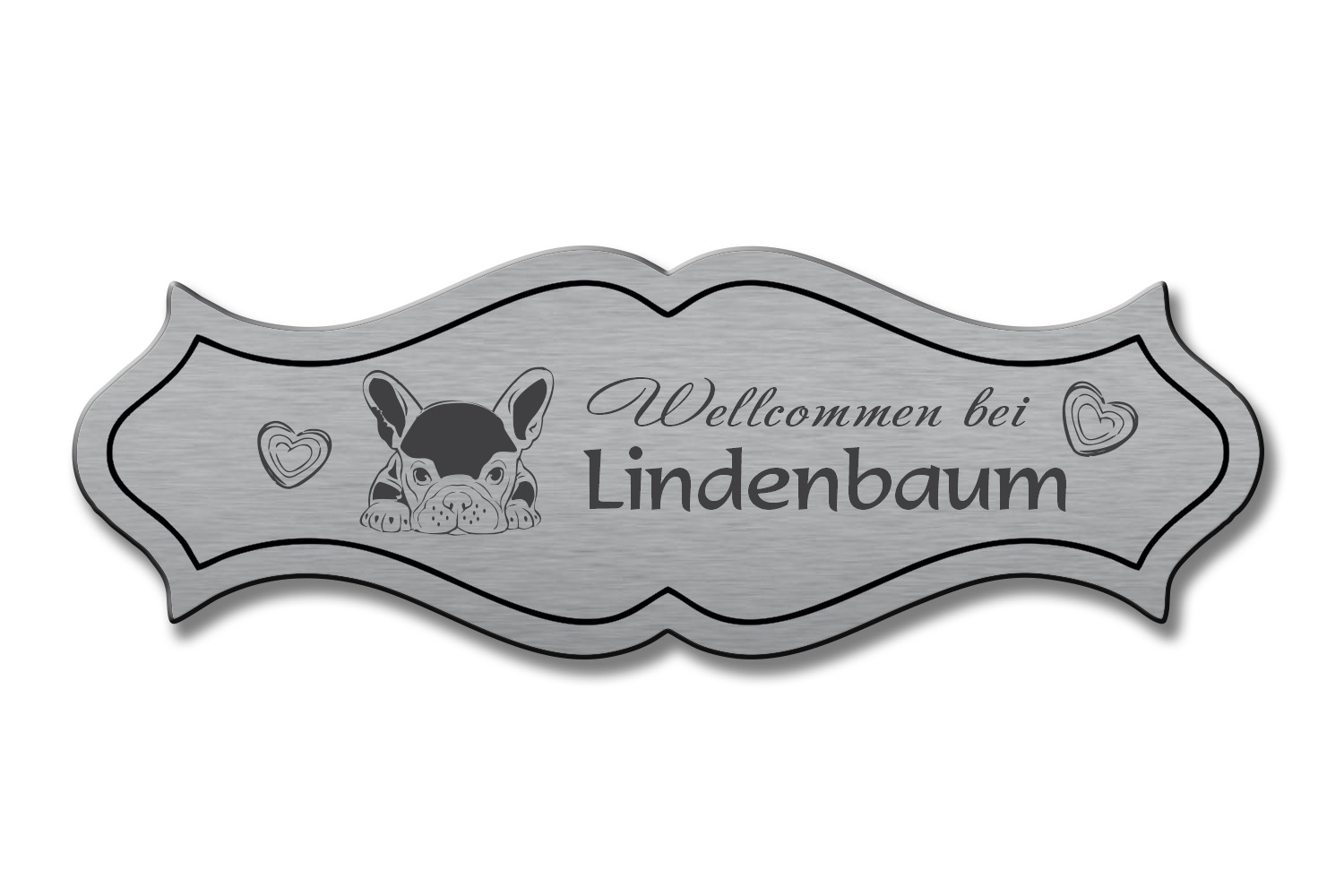 Türschild TEGravur „D-Series 270“ – Premium-Eingangsschild mit Lasergravur