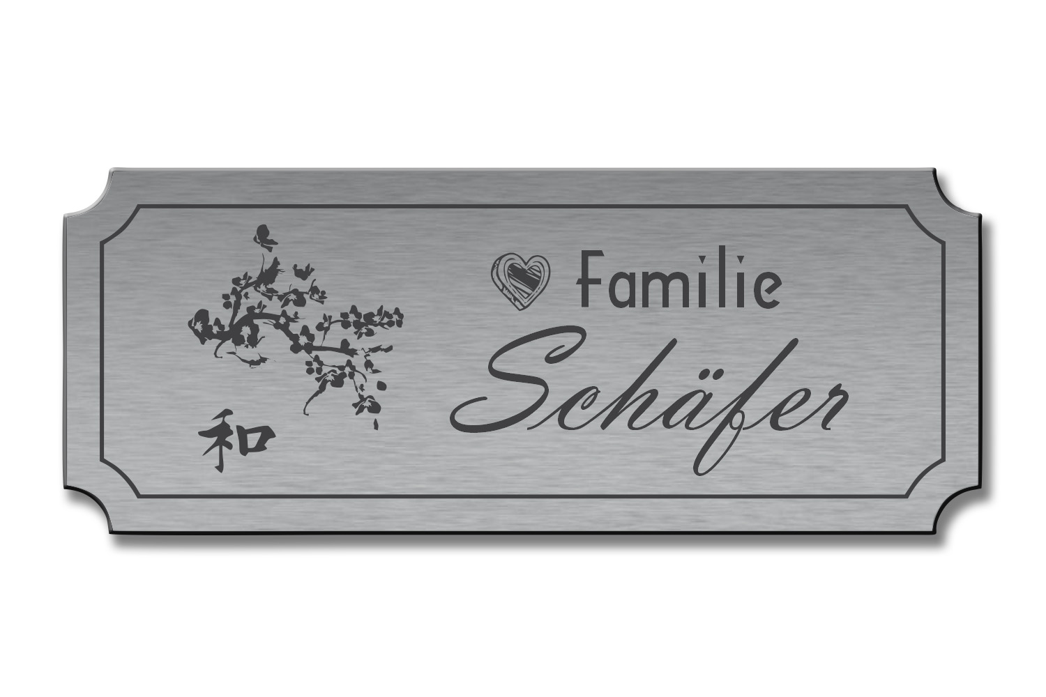 Türschild TEGravur „D-Series 300“ – perfektes Türschild für Familie oder Unternehmen