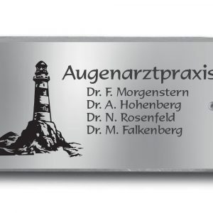 Edelstahlschild 200x100 mm mit individuell Gravur, TEGravur