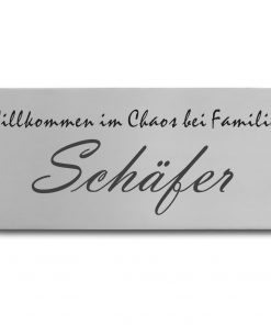 Edelstahlschild 100x40 mm mit individuell Gravur, TEGravur, nicht standardmäßig