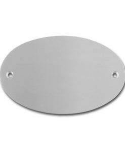 Edelstahlschild 100x67 mm mit individuell Gravur, TEGravur, Oval