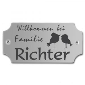 Edelstahlschild 115x60 mm mit individuell Gravur, TEGravur, nicht standardmäßig