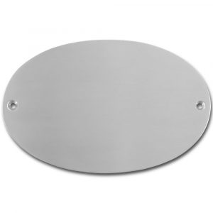 Edelstahlschild 122x73 mm mit individuell Gravur, TEGravur, Oval