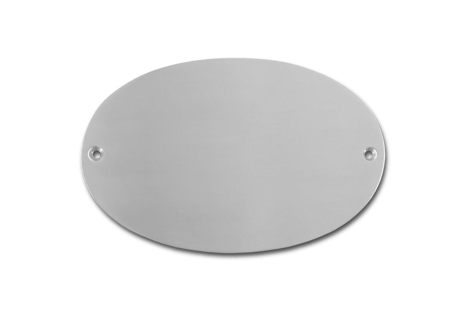 Edelstahlschild 122x73 mm mit individuell Gravur, TEGravur, Oval