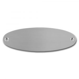 Edelstahlschild 125x42 mm mit individuell Gravur, TEGravur, Oval