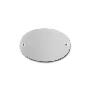 Edelstahlschild 63x42 mm mit individuell Gravur, TEGravur, Oval
