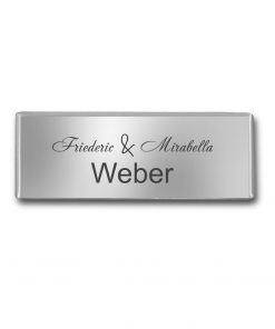 Edelstahlschild 70x25 mm mit individuell Gravur, TEGravur, Rechteck