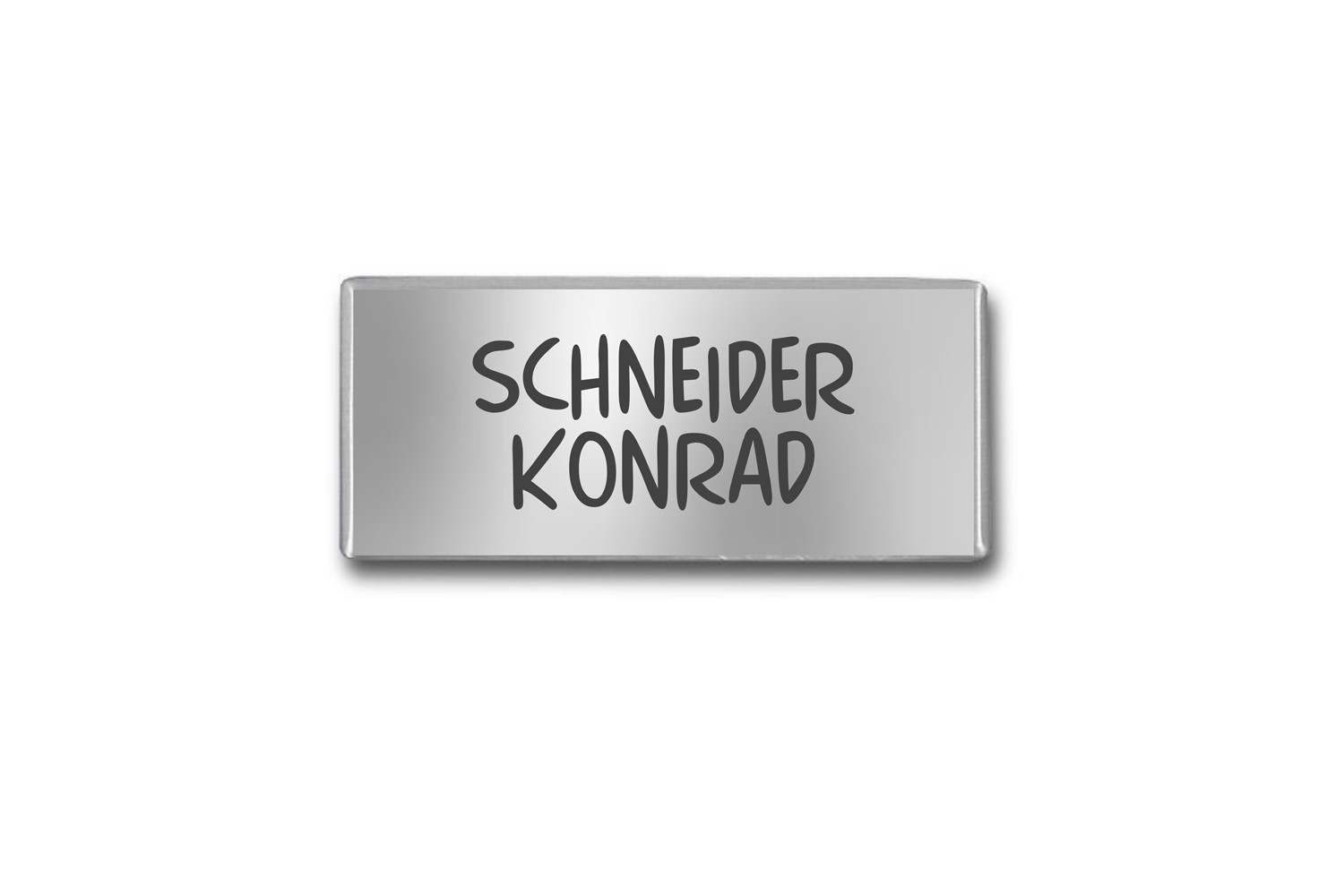 Edelstahlschild 70x30 mm mit individuell Gravur, TEGravur, Rechteck