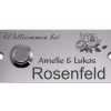 Edelstahlschild mit Klingelknopf 100 x 40 mm mit individuell Gravur, TEGravur, Rechteck