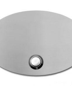 Edelstahlschild mit Klingelknopf 100 x 70 mm mit individuell Gravur, TEGravur, Oval