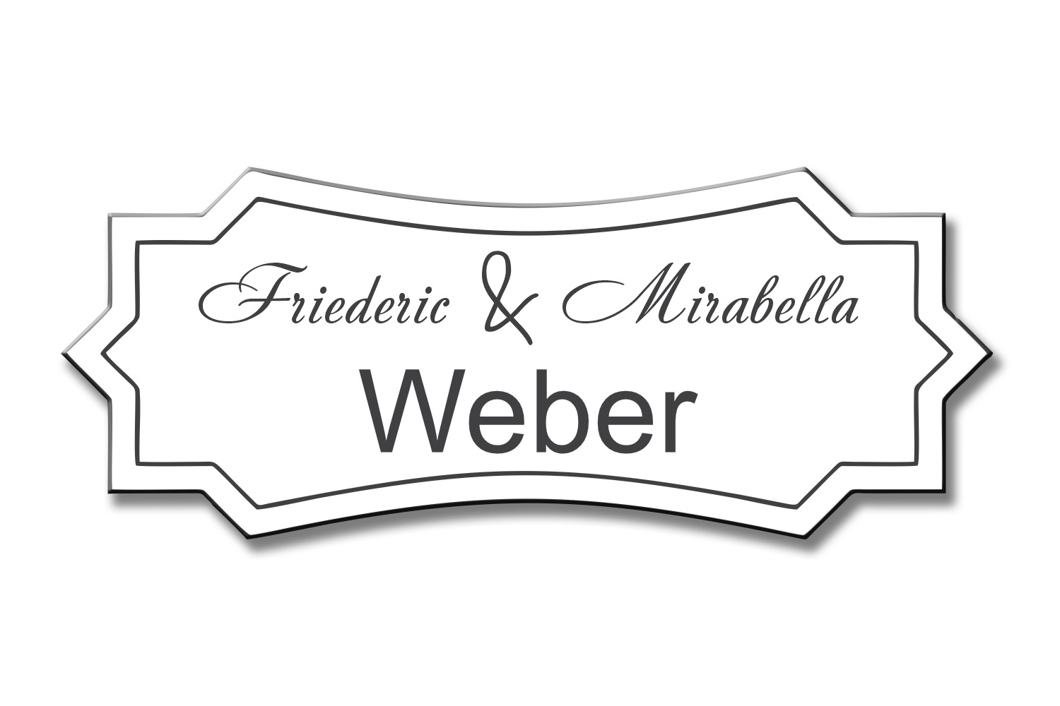 Türschild TEGravur „D-Series 140“ – edles Design mit Wunschgravur