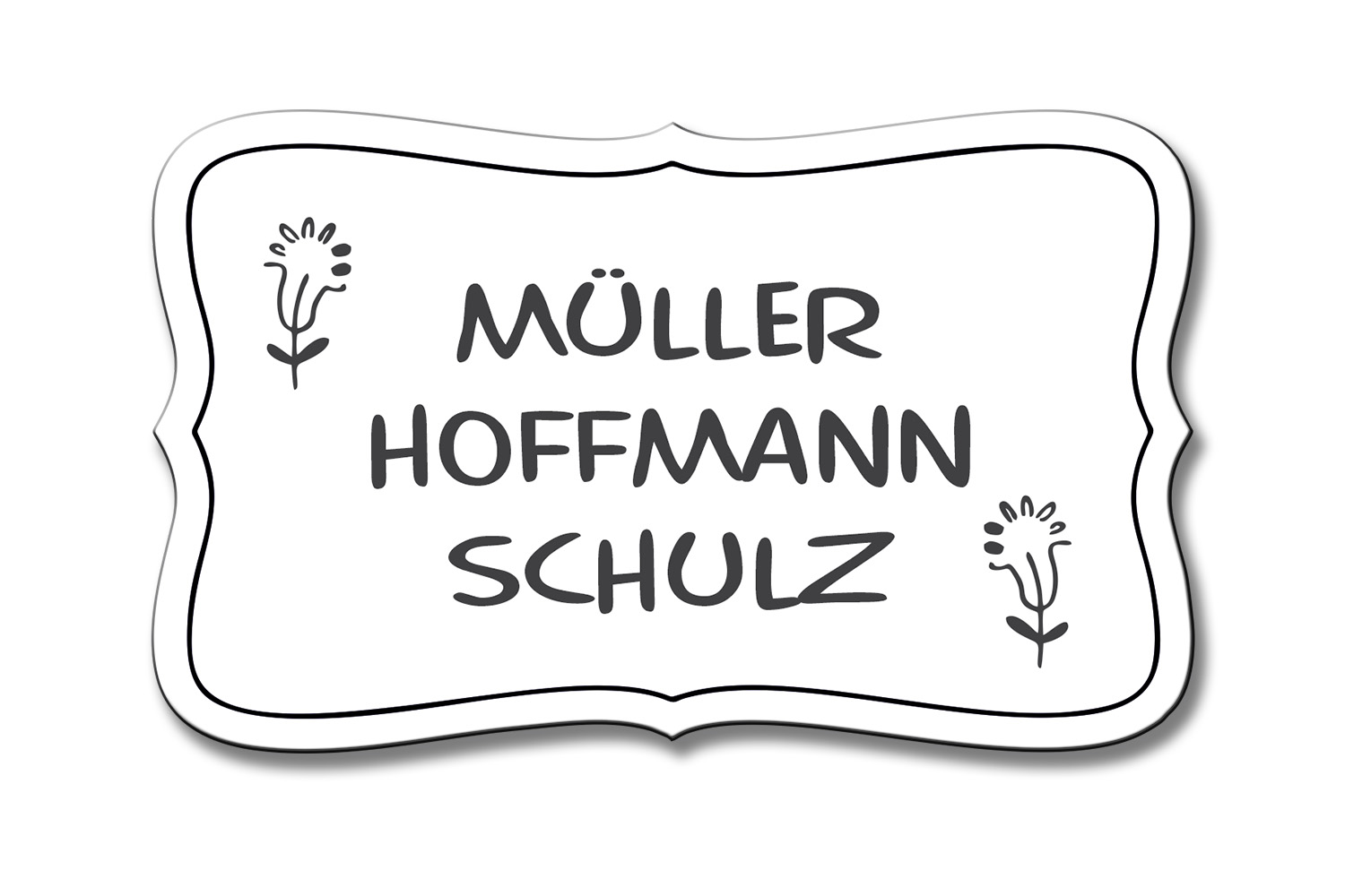 Türschild TEGravur „D-Series 180“ – elegante Optik, präzise Gravur