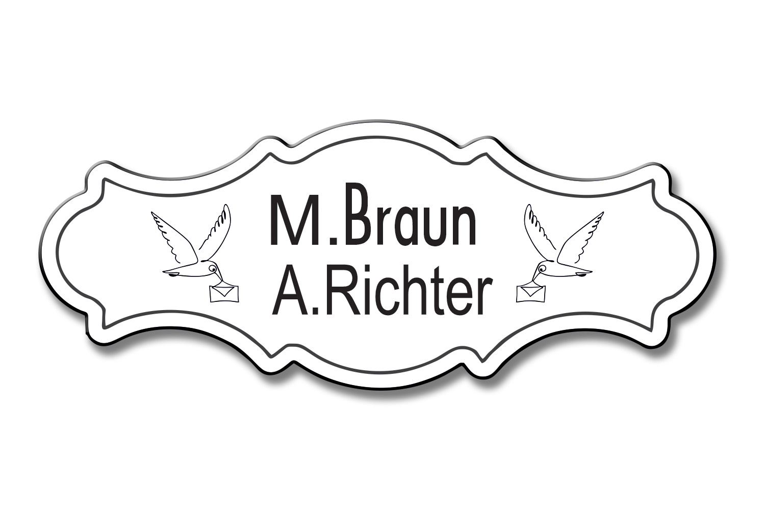 Türschild TEGravur „D-Series 250“ – präzise Gravur, moderne Linien