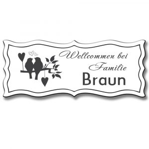 Türschild TEGravur „D-Series 260“ – personalisierte Eleganz aus Metall