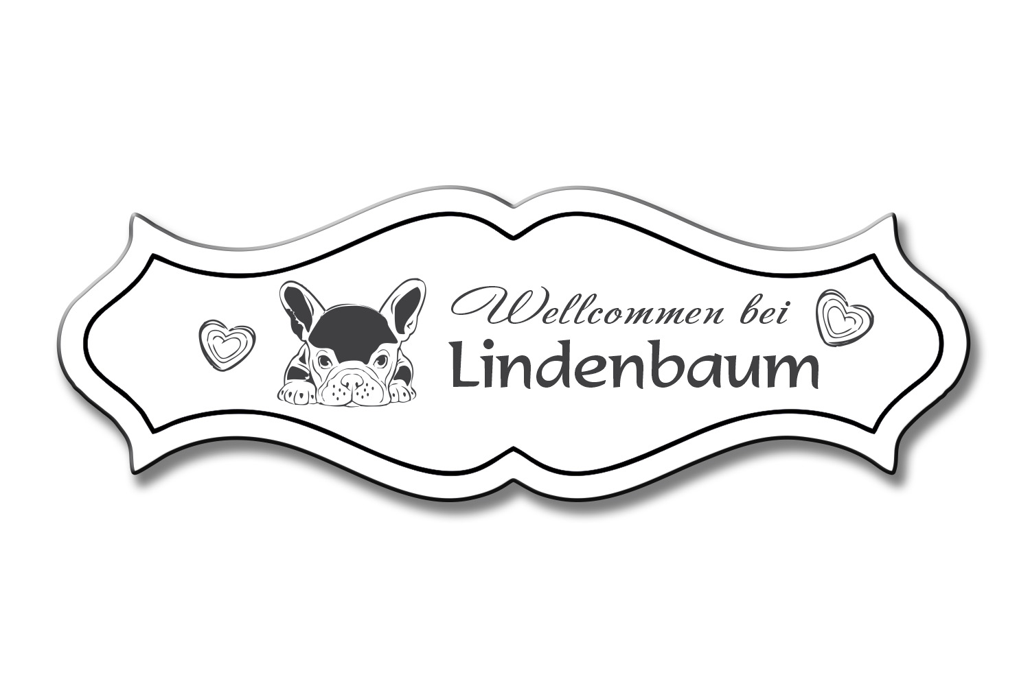 Türschild TEGravur „D-Series 270“ – Premium-Eingangsschild mit Lasergravur