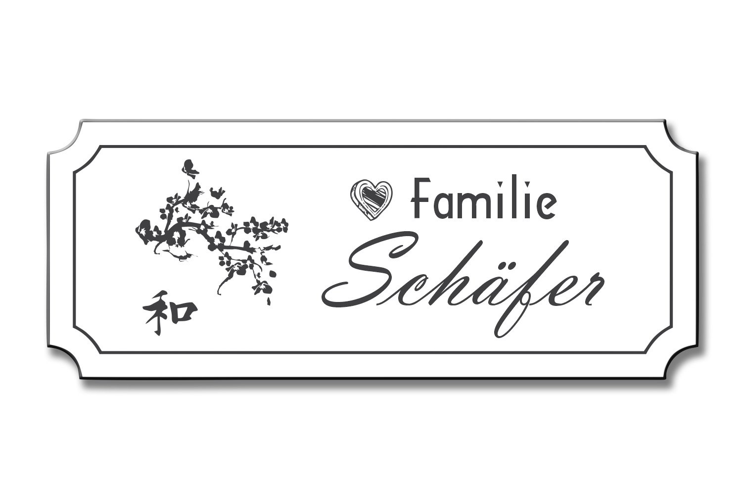 Türschild TEGravur „D-Series 300“ – perfektes Türschild für Familie oder Unternehmen