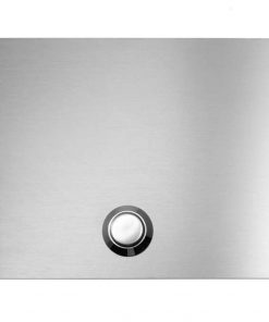 Edelstahlschild mit Klingelknopf 100 x 70 mm mit individuell Gravur, TEGravur, Rechteck