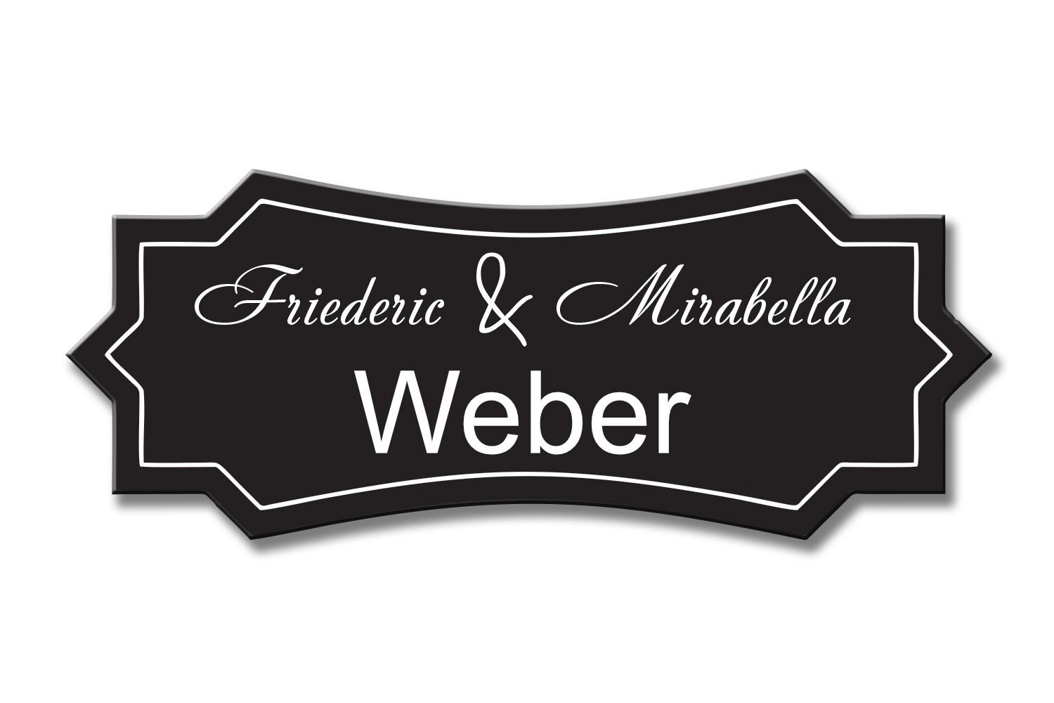 Türschild TEGravur „D-Series 140“ – edles Design mit Wunschgravur