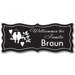 Türschild TEGravur „D-Series 260“ – personalisierte Eleganz aus Metall