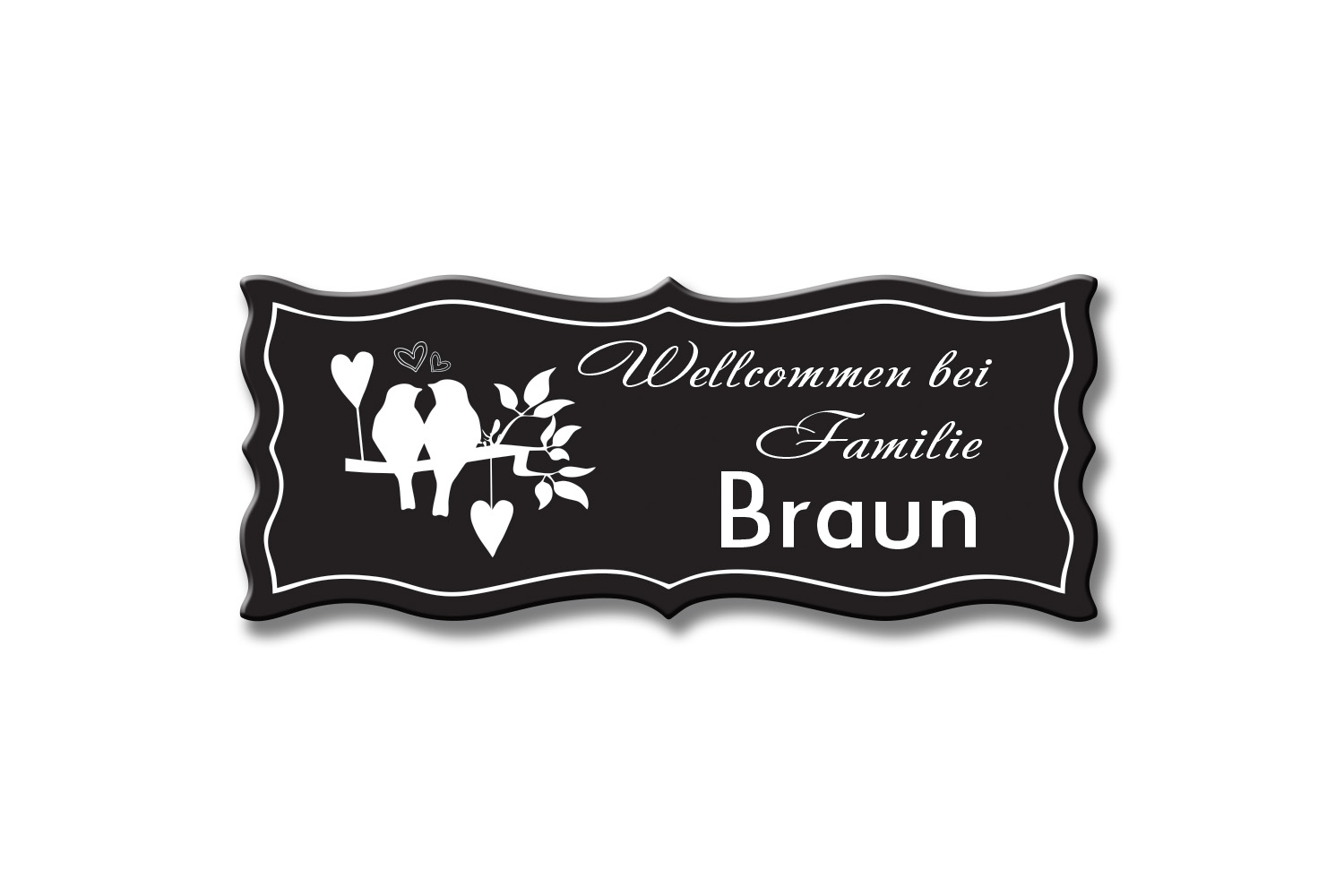 Türschild TEGravur „D-Series 260“ – personalisierte Eleganz aus Metall