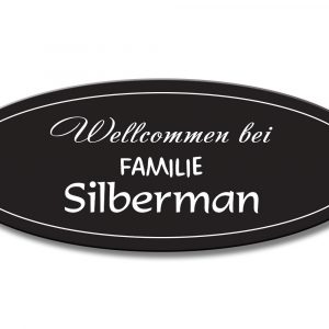 Türschild TEGravur „D-Series 290“ – hochwertige Gravur für Hausnummer & Name