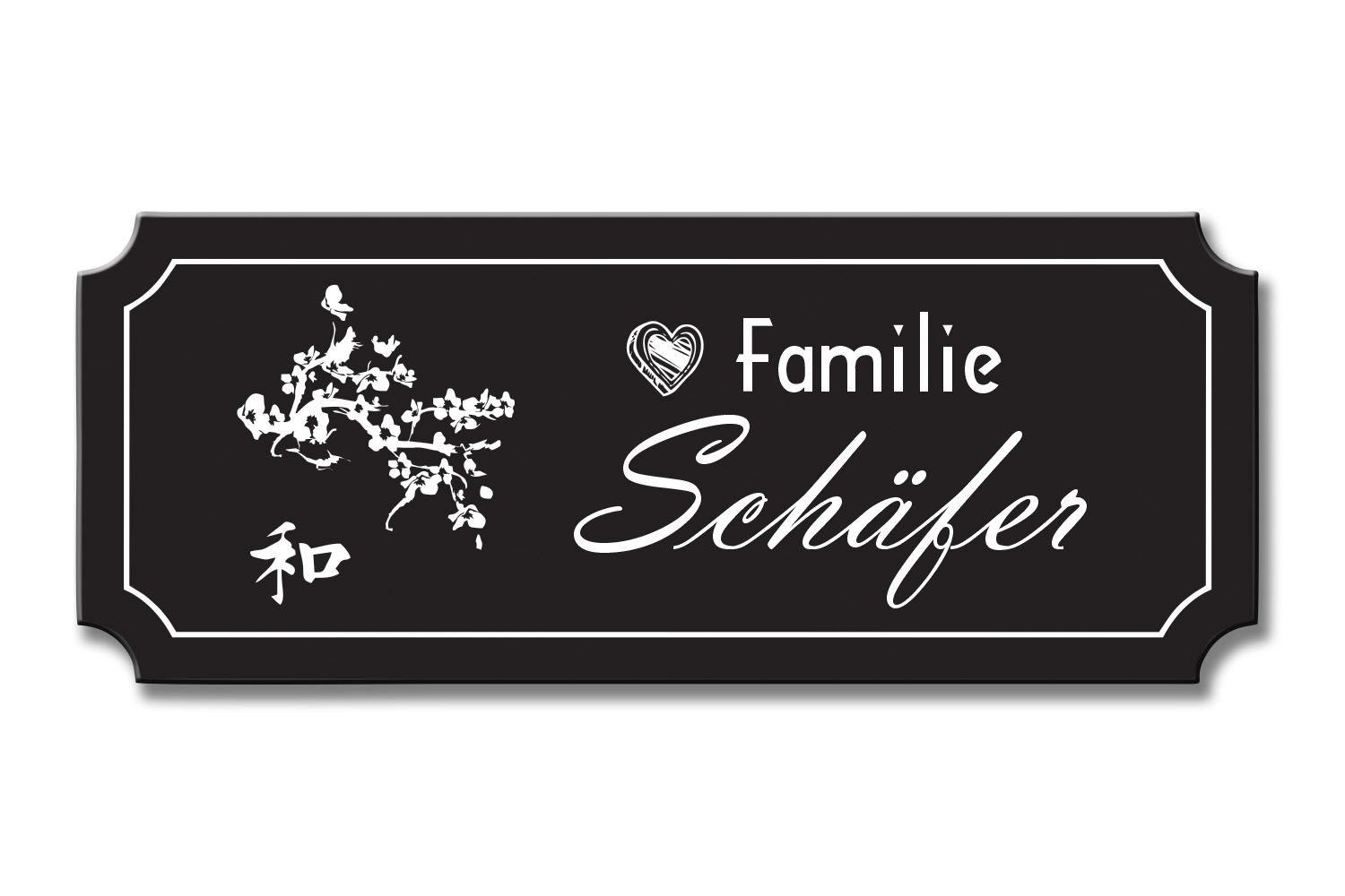Türschild TEGravur „D-Series 300“ – perfektes Türschild für Familie oder Unternehmen