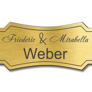 Türschild TEGravur „D-Series 140“ – edles Design mit Wunschgravur