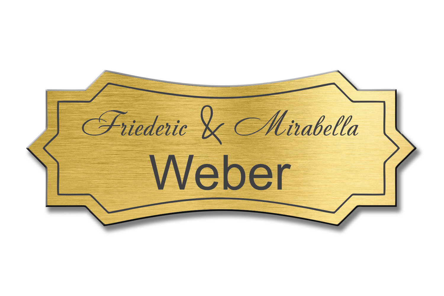 Türschild TEGravur „D-Series 140“ – edles Design mit Wunschgravur