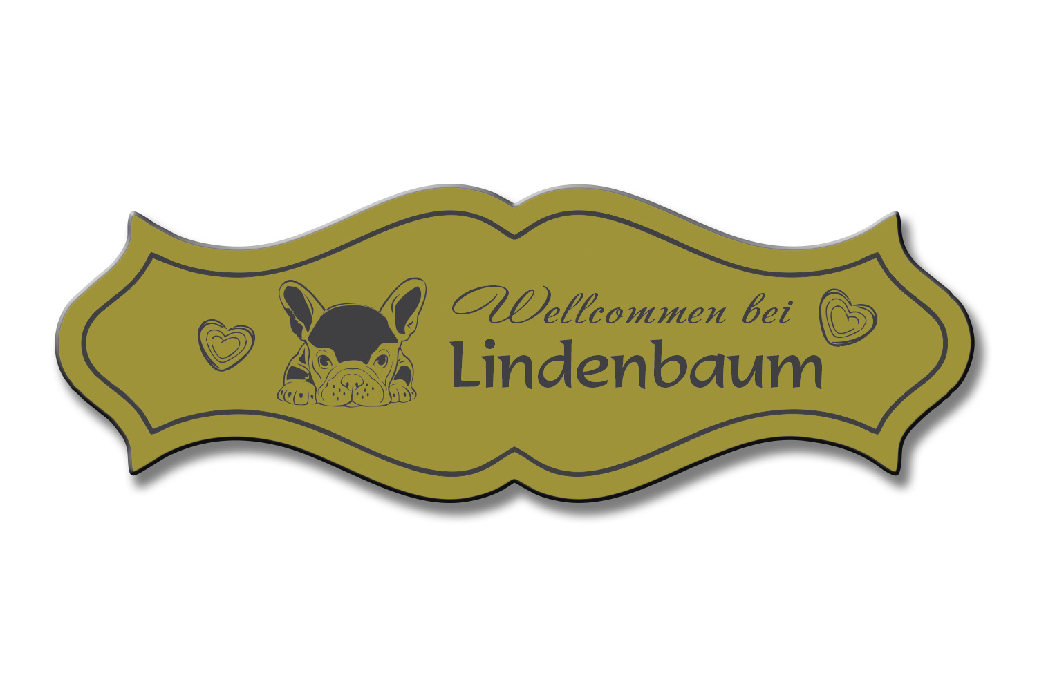 Türschild TEGravur „D-Series 270“ – Premium-Eingangsschild mit Lasergravur