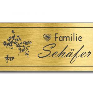 Türschild TEGravur „D-Series 300“ – perfektes Türschild für Familie oder Unternehmen