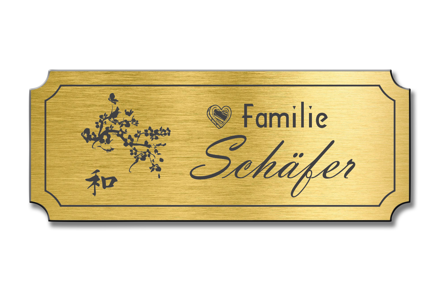 Türschild TEGravur „D-Series 300“ – perfektes Türschild für Familie oder Unternehmen