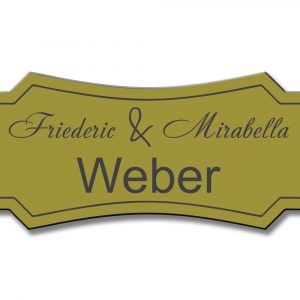 Türschild TEGravur „D-Series 140“ – edles Design mit Wunschgravur