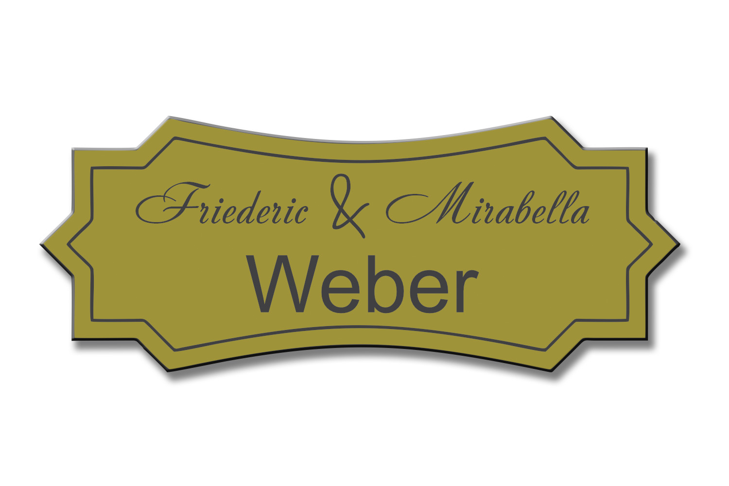 Türschild TEGravur „D-Series 140“ – edles Design mit Wunschgravur