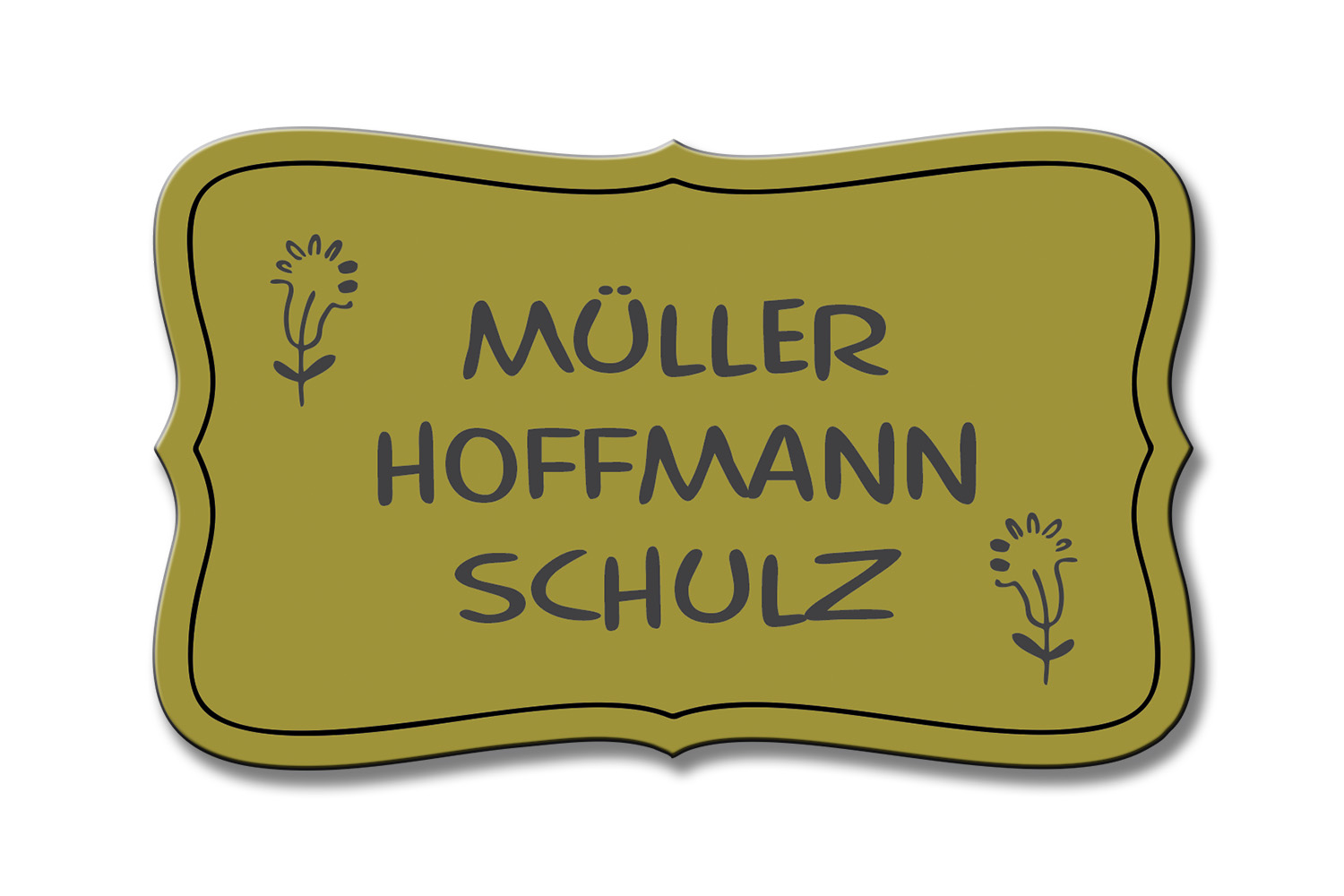 Türschild TEGravur „D-Series 180“ – elegante Optik, präzise Gravur