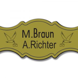 Türschild TEGravur „D-Series 250“ – präzise Gravur, moderne Linien