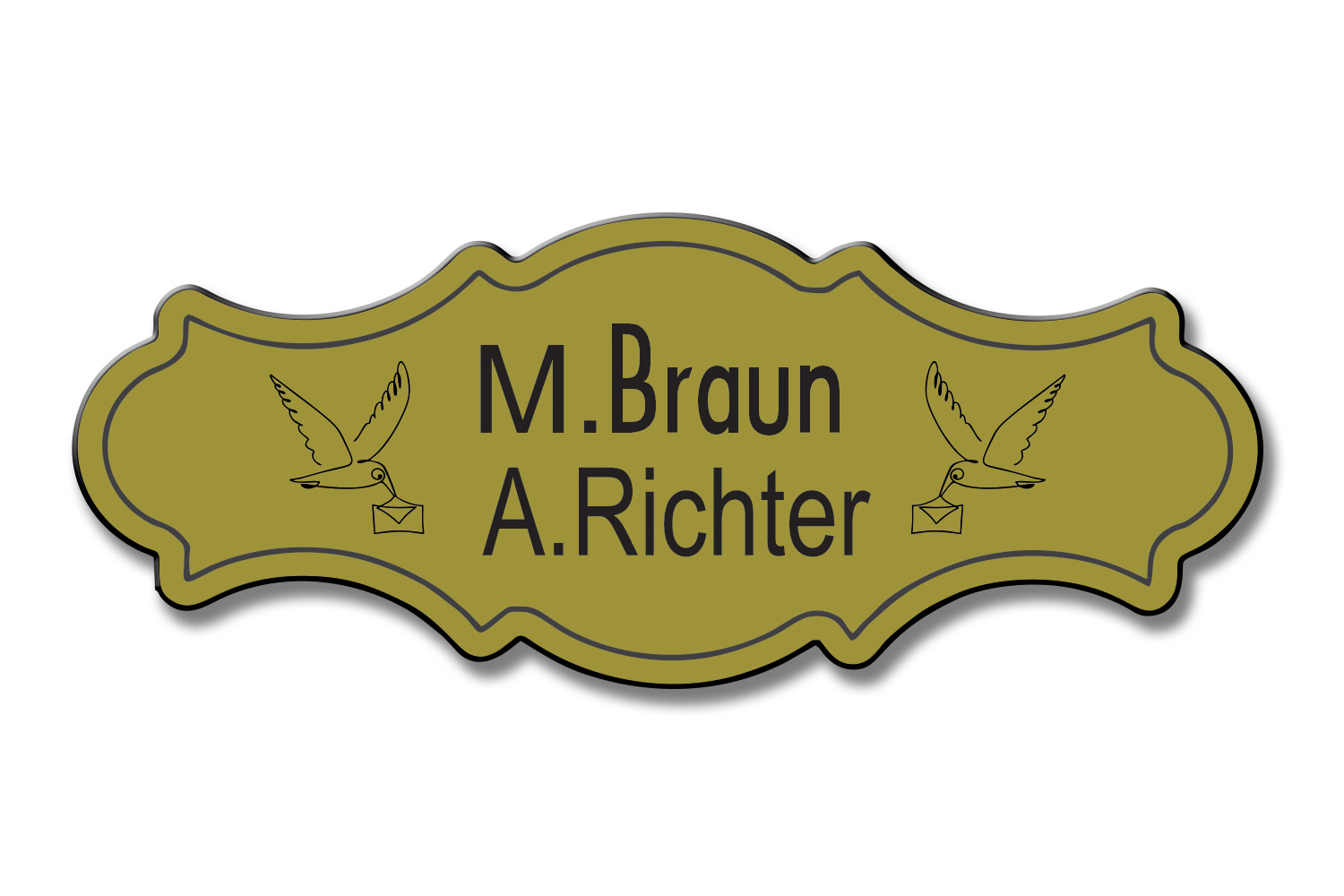 Türschild TEGravur „D-Series 250“ – präzise Gravur, moderne Linien