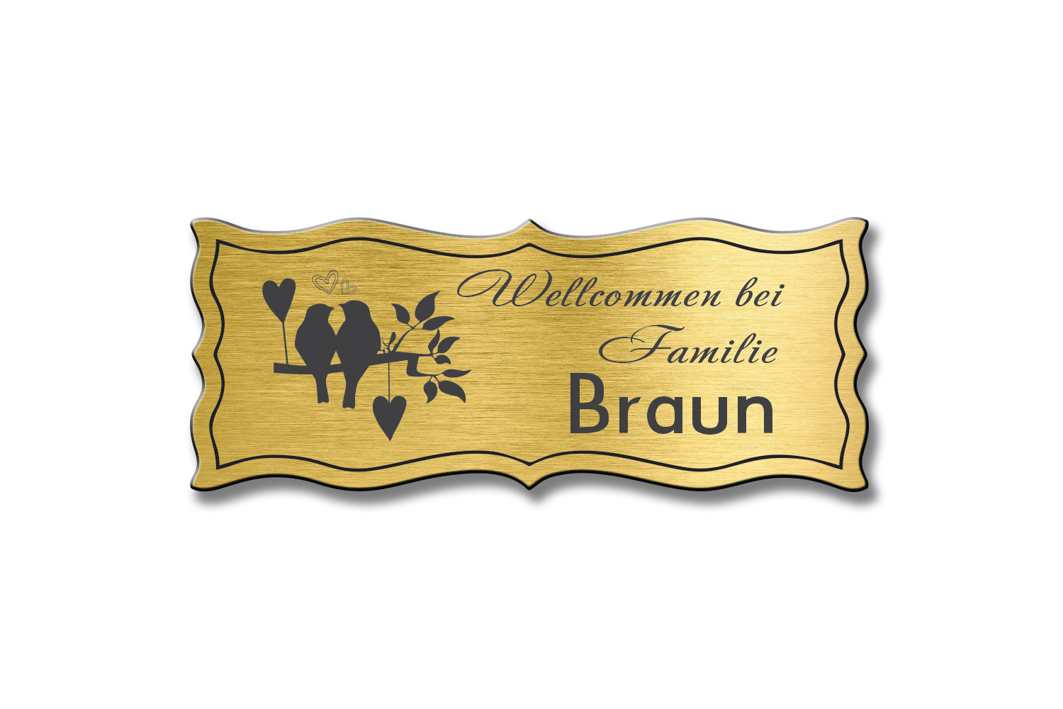 Türschild TEGravur „D-Series 260“ – personalisierte Eleganz aus Metall