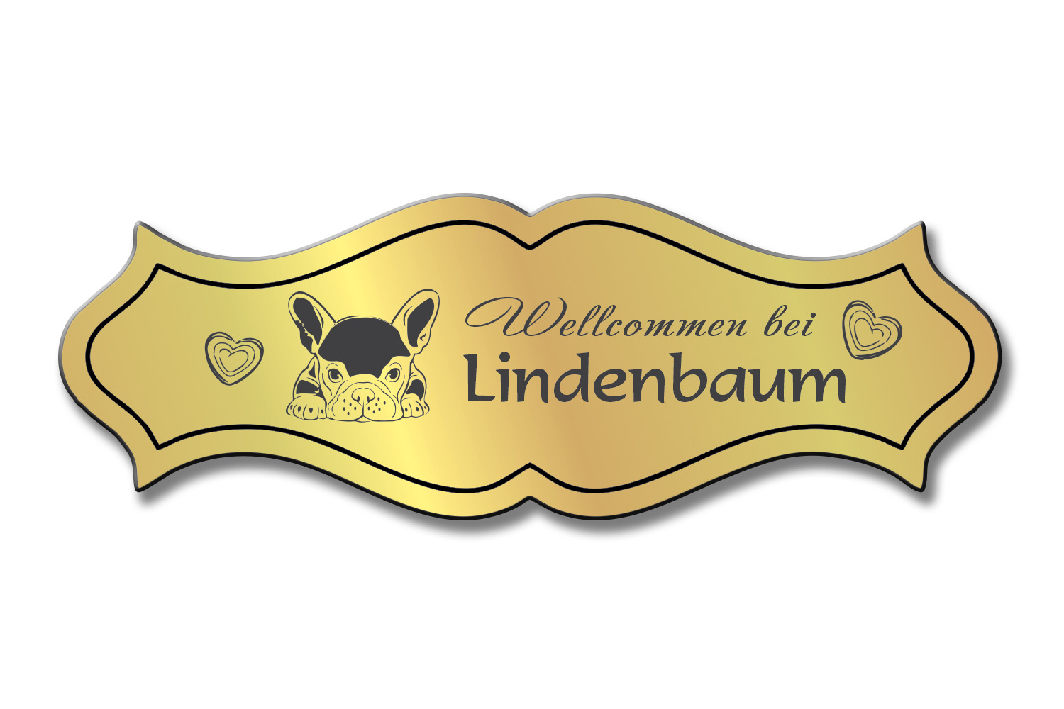 Türschild TEGravur „D-Series 270“ – Premium-Eingangsschild mit Lasergravur