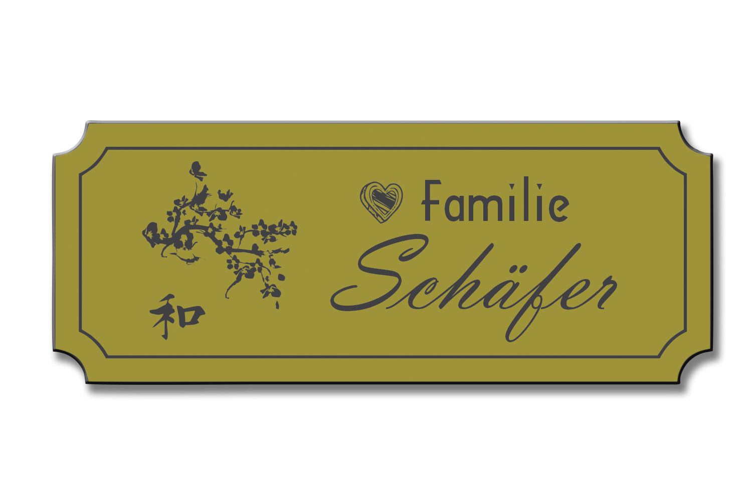 Türschild TEGravur „D-Series 300“ – perfektes Türschild für Familie oder Unternehmen