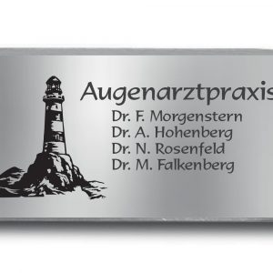 Edelstahlschild 200x100 mm mit individuell Gravur, TEGravur