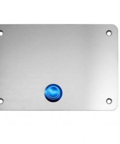 Edelstahlschild mit Klingelknopf 100 x 70 mm mit individuell Gravur, TEGravur