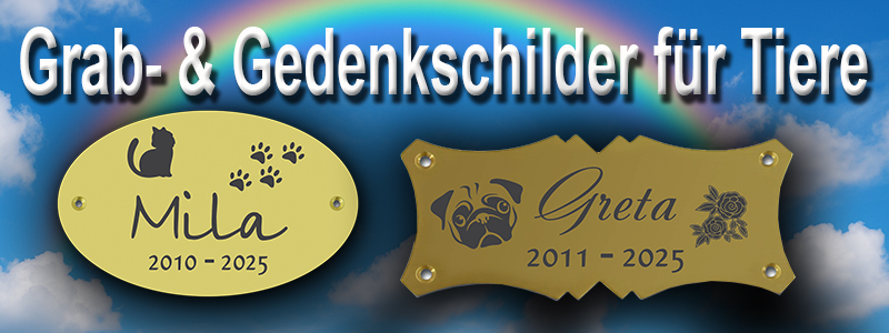 Grab- & Gedenkschilder für Tiere 2