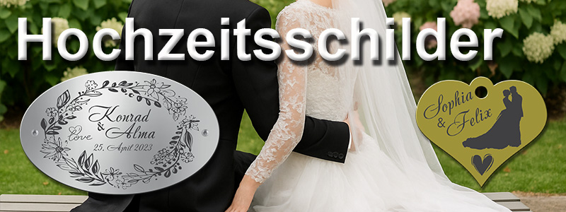 Hochzeitsschilder mit persönlicher Gravur – elegante Details für den schönsten Tag Ihres Lebens
