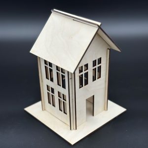 DIY Lichterhaus Holz Bastelset Holzhaus Holzbausatz Lichterhaus