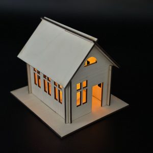 Das DIY-Lichterhaus aus Holz, Weihnachtsdorf Beleuchtung Fensterbank Deko Licht