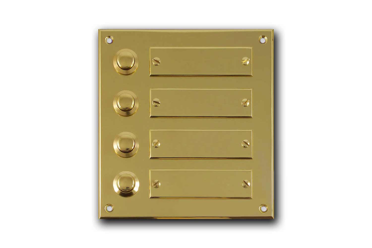 Messingschilder mit Klingelknopf & Gravur 120 х 130 mm