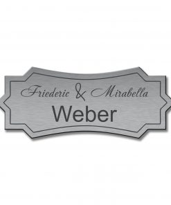 Türschild TEGravur „D-Series 140“ – edles Design mit Wunschgravur